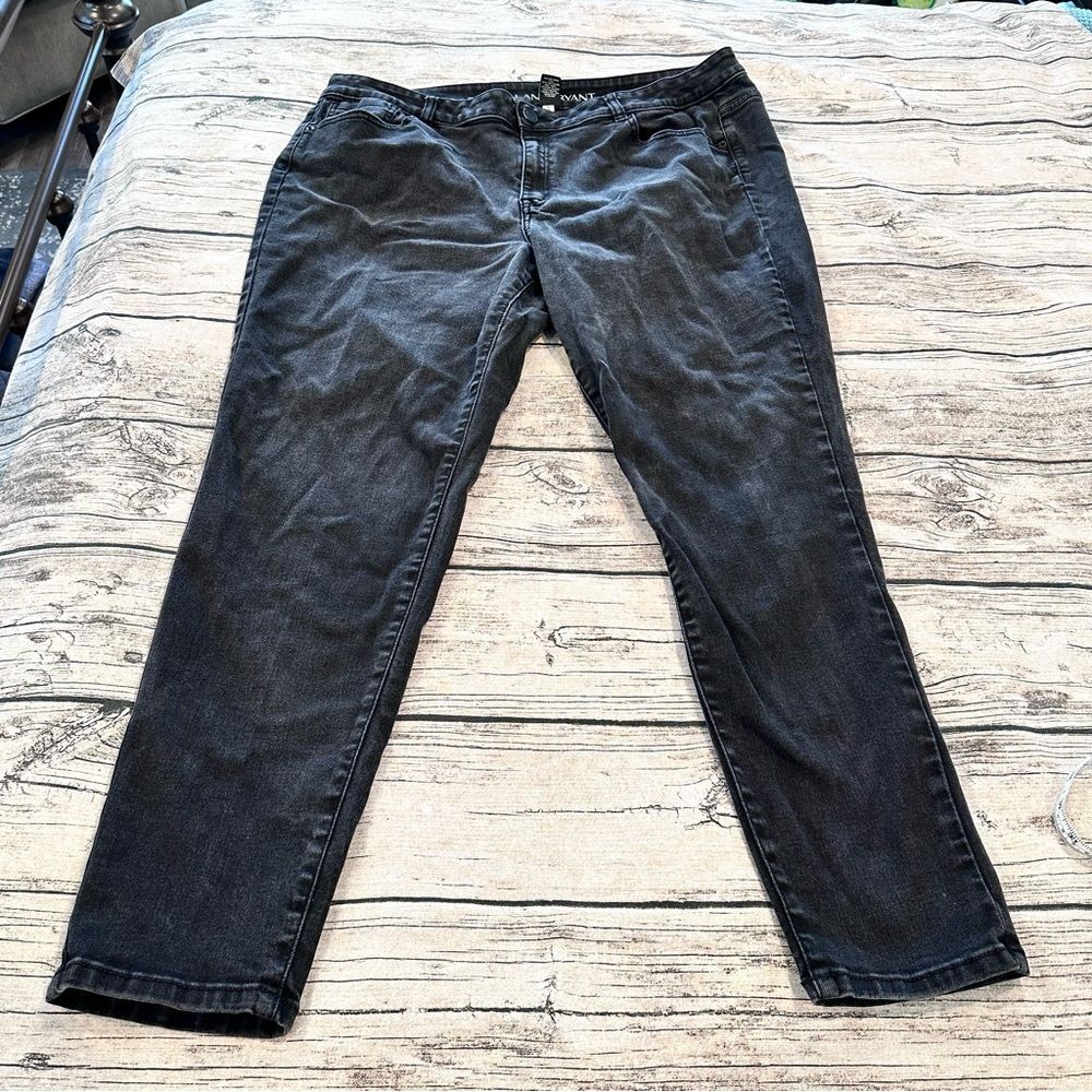 Lane Bryant Midrise Skinny Black Jeans with Stretch Size 22
